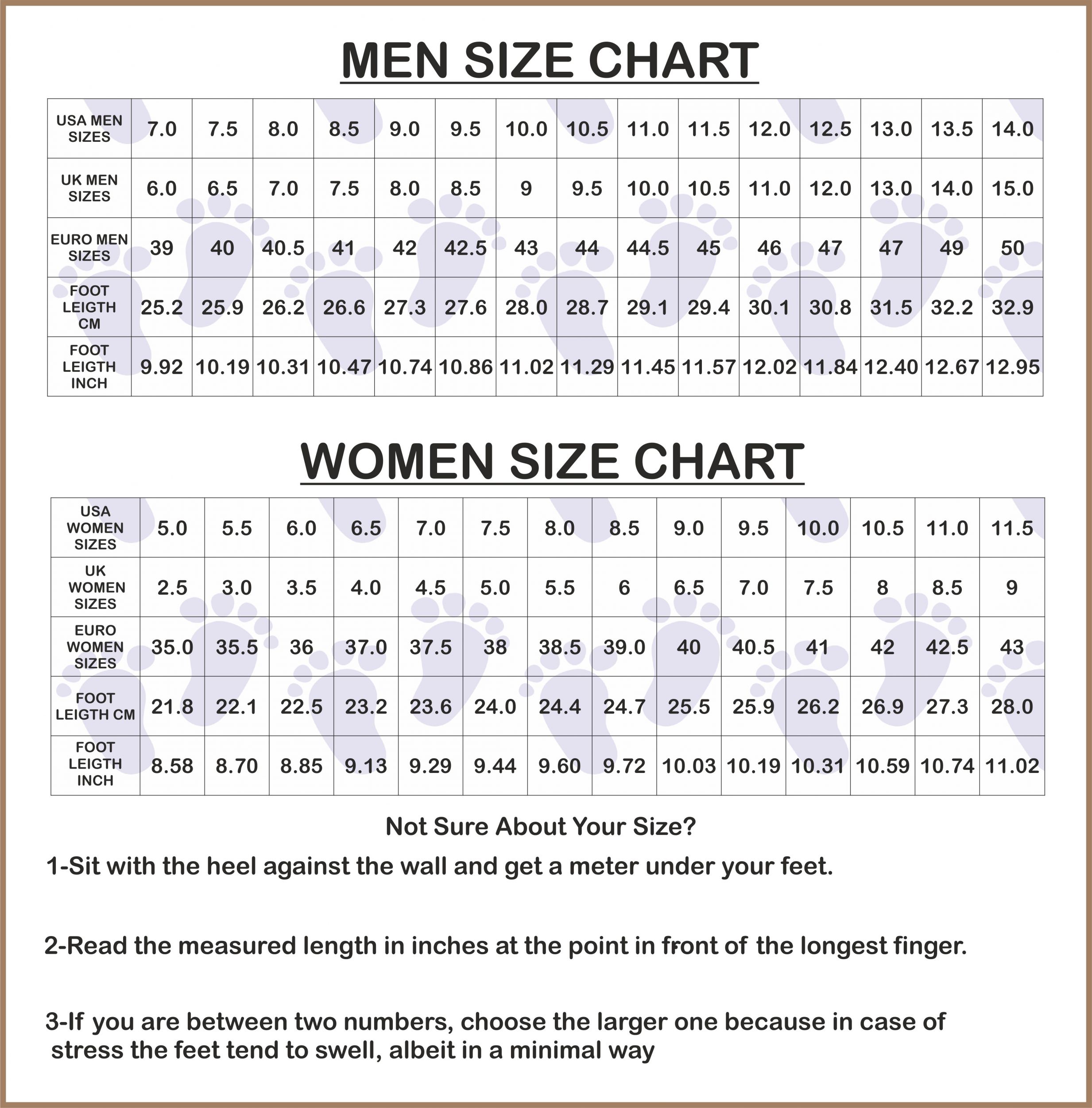 Dr Scholl's Size Chart